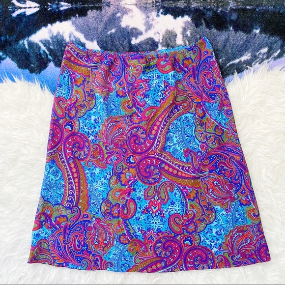 Vintage Funhouse 90s Paisley Skirt - Picture 3 of 4